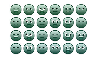 set of faces emoji smileys