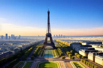 Foto op Canvas Eiffel tower cityscape, Paris, France © Floor