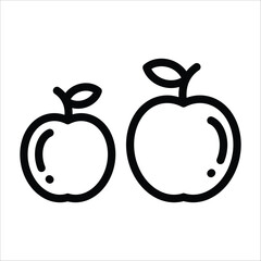 Apple vector icon. Apple flat sign design. Apple symbol pictogram. UX UI icon