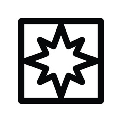 Star vector icon design. Flat icon of star.