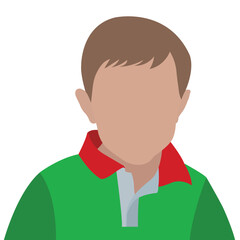 Cute boy avatar cartoon art work.