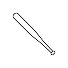 Base bat icon. Baseball bat flat sign design. Base bat symbol pictogram. UX UI icon