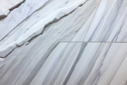 Carrara marble close-up. Quarry on the Apuan Alps, Tuscany, Italy.