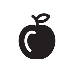 Apple vector icon. Apple flat sign design. Apple symbol pictogram. UX UI icon