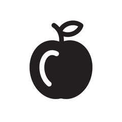 Apple vector icon. Apple flat sign design. Apple symbol pictogram. UX UI icon