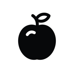 Apple vector icon. Apple flat sign design. Apple symbol pictogram. UX UI icon