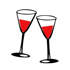 glass of champagne design vector