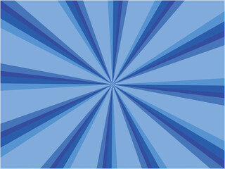 カラフルなビームを放射するイメージの集中線背景_ブルー系2