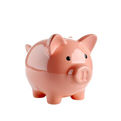 piggy bank isolated on transparent background made with generative ai