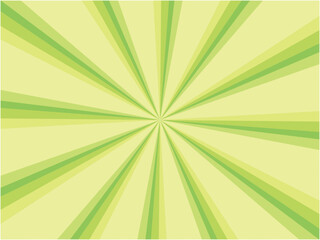 カラフルなビームを放射するイメージの集中線背景_グリーン系2