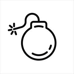 Bomb icon. Bomb flat sign design. Boom vector icon. Bomb symbol pictogram. UX UI icon