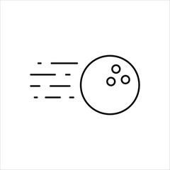 Bowling vector icon. Bowling flat sign design. Bowling ball symbol pictogram. UX UI icon
