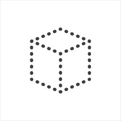 Cube vector icon. Cube symbol pictogram. Sugar icon. Sugar flat sign design. UX UI icon