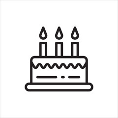 Cake vector icon. Tasty cake flat sign design. Tart symbol pictogram. UX UI icon