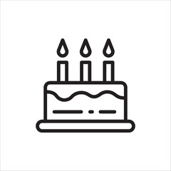 Cake vector icon. Tasty cake flat sign design. Tart symbol pictogram. UX UI icon