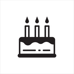 Cake vector icon. Tasty cake flat sign design. Tart symbol pictogram. UX UI icon