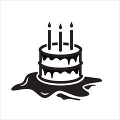 Cake vector icon. Tasty cake flat sign design. Tart symbol pictogram. UX UI icon