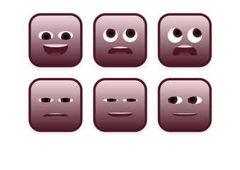 set of faces emoji smileys