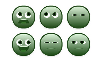 set of faces emoji smileys