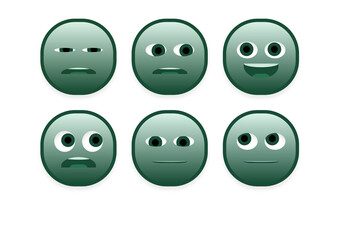 set of faces emoji smileys