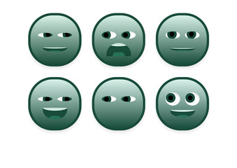 set of faces emoji smileys