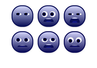 set of faces emoji smileys
