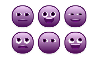 set of faces emoji smileys