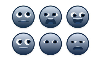 set of faces emoji smileys