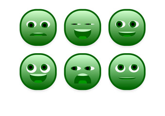 set of faces emoji smileys