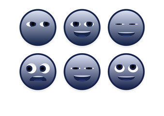 set of faces emoji smileys