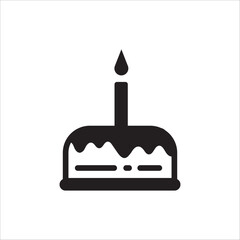 Cake vector icon. Tasty cake flat sign design. Tart symbol pictogram. UX UI icon