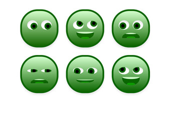set of faces emoji smileys