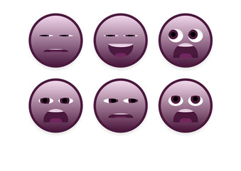 set of faces emoji smileys