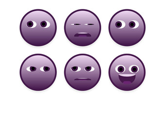set of faces emoji smileys