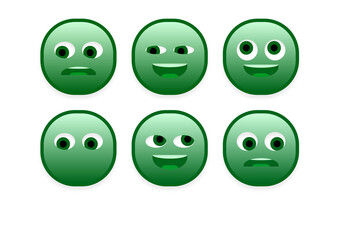 set of faces emoji smileys