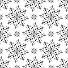 Abstract pattern on a white background. Plants.