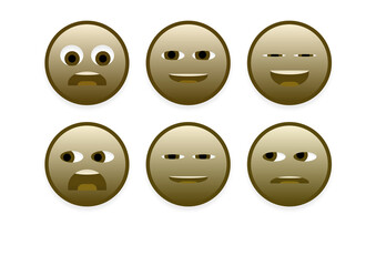 set of faces emoji smileys