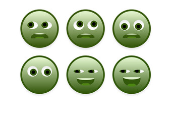 set of faces emoji smileys