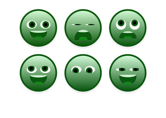 set of faces emoji smileys