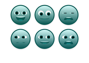 set of faces emoji smileys