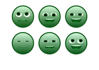 set of faces emoji smileys