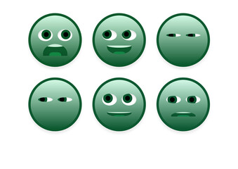 set of faces emoji smileys