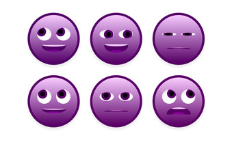 set of faces emoji smileys
