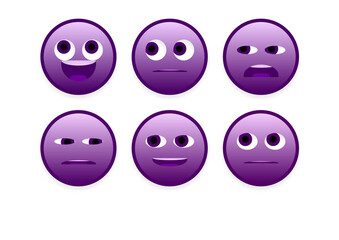 set of faces emoji smileys