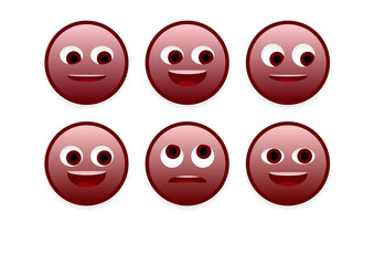 set of faces emoji smileys