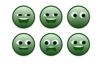 set of faces emoji smileys