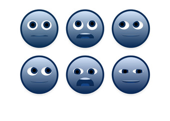 set of faces emoji smileys