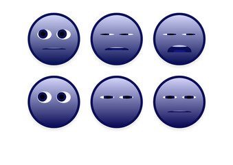set of faces emoji smileys