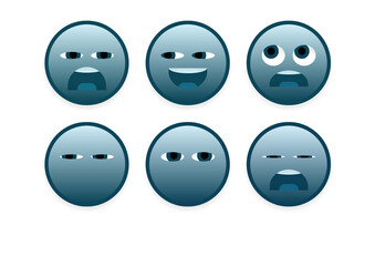 set of faces emoji smileys