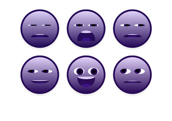 set of faces emoji smileys
